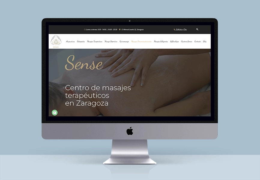 diseño web centro de masajes sense zaragoza-1